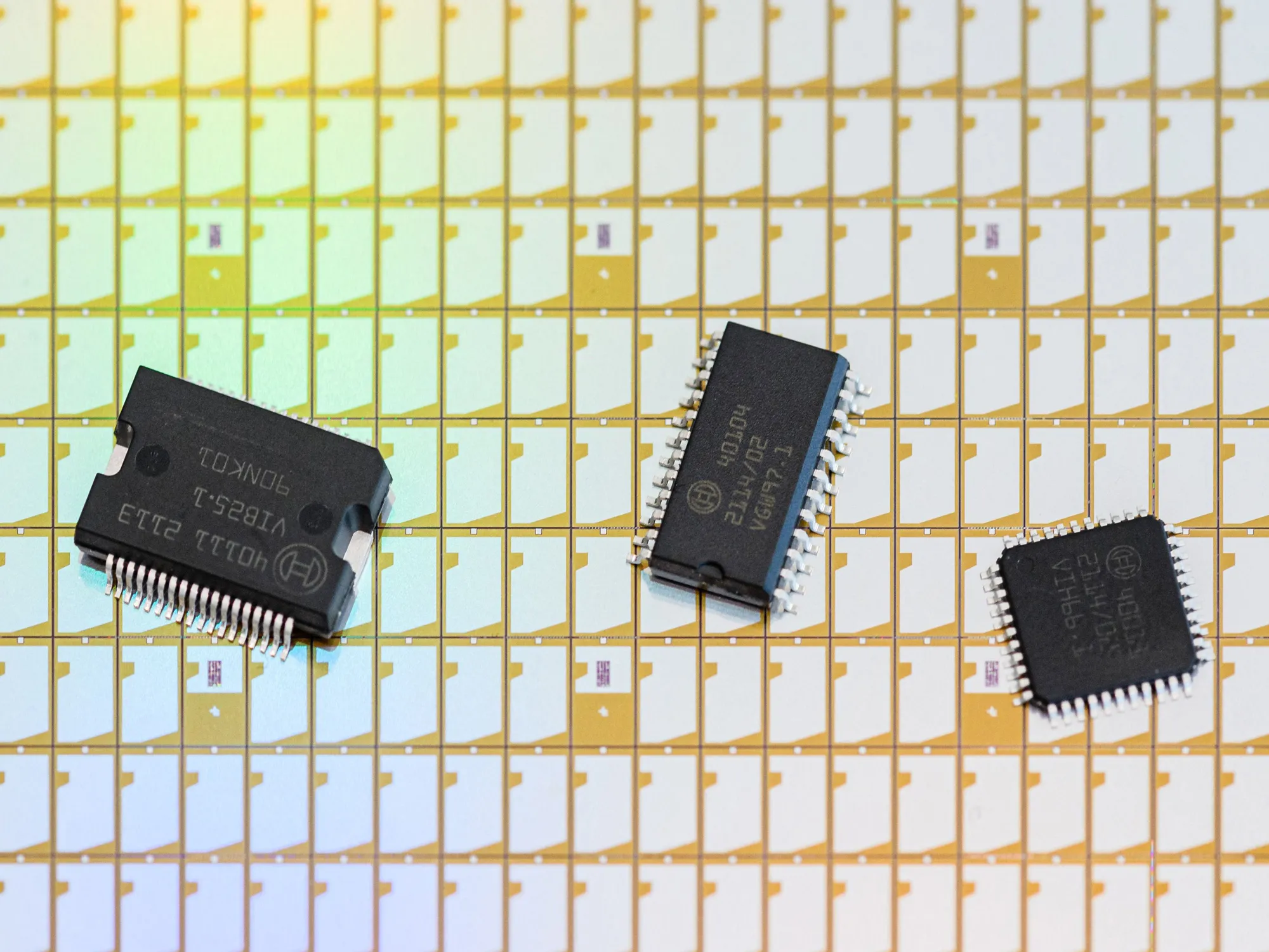 Semiconductor chips.