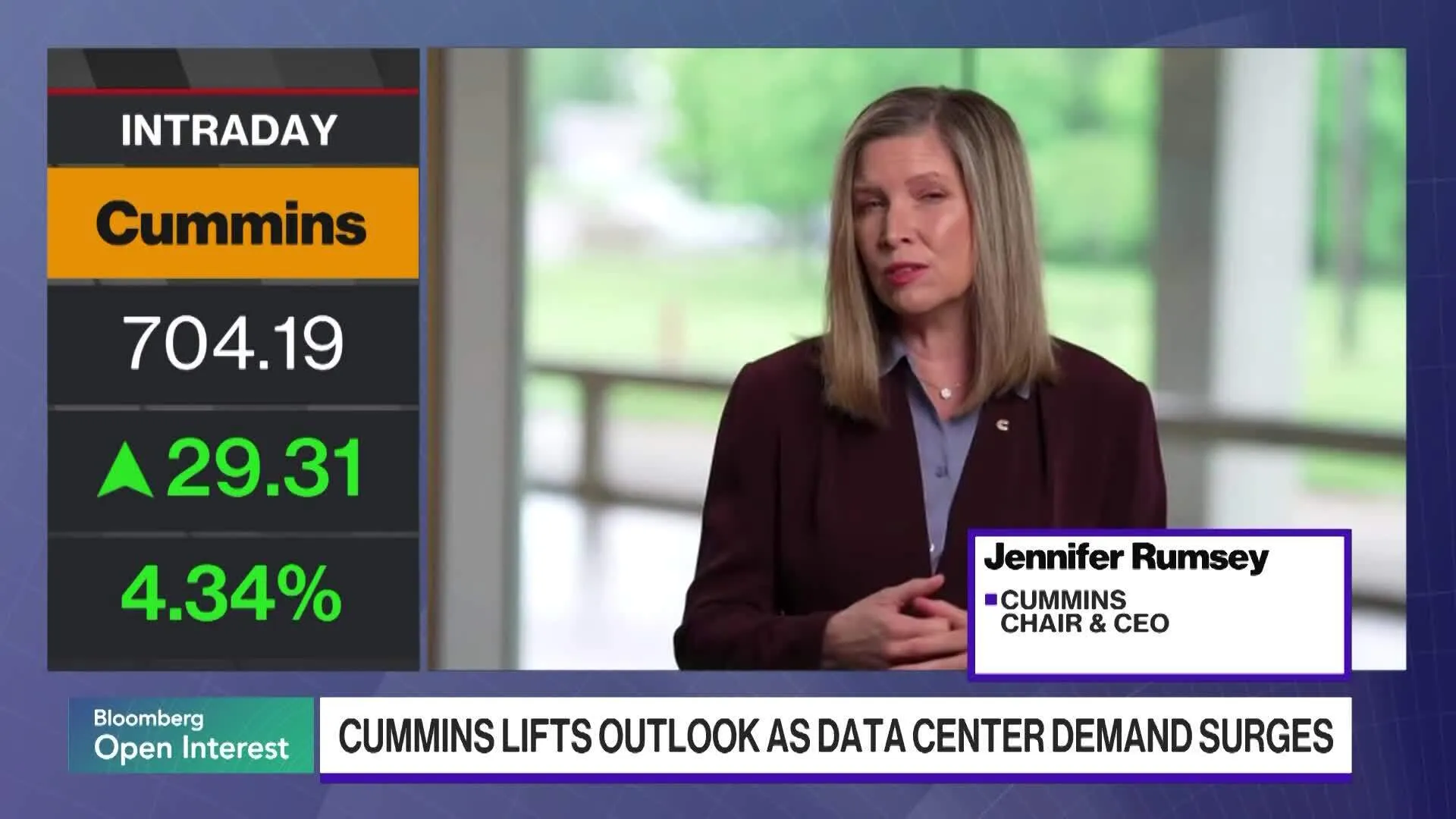 Watch Cummins Ups Guidance on Data Center Demand, Truck Recovery - Bloomberg