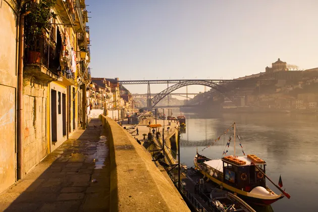 Douro riverbank in Porto, Portugal