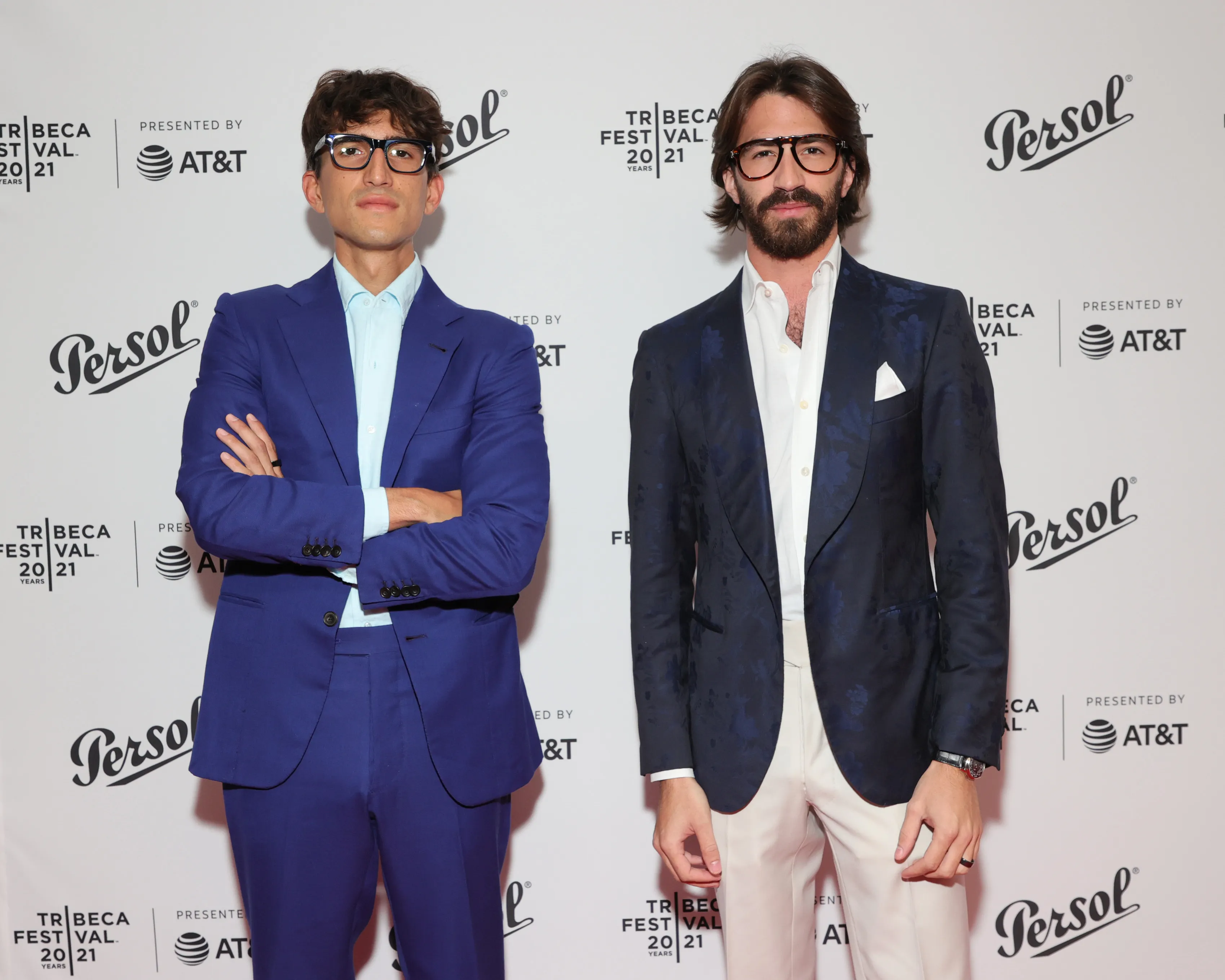 Rocco Basilico and Leonardo Maria Del Vecchio at the Tribeca Festival in New York in 2021.