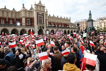 Rafal Trzaskowski holds election rally in Krakow ahead of presidential vote
