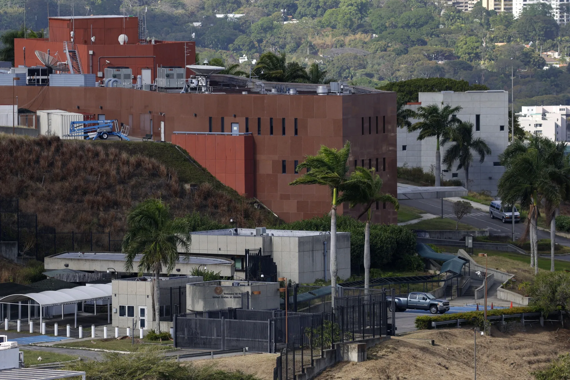 The US Embassy in Caracas on January 31.