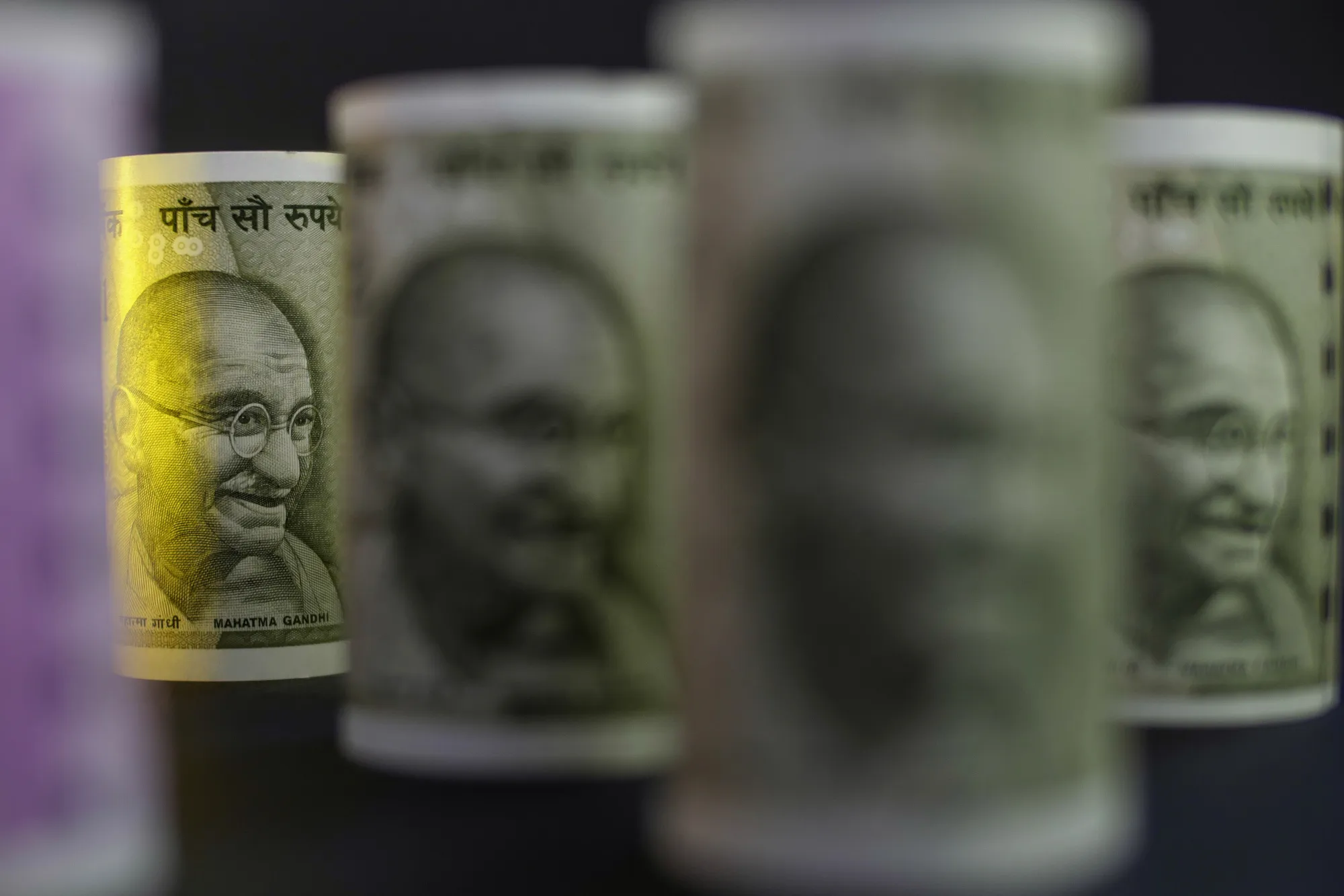 Indian Rupee Banknotes Ahead of Budget Announcement