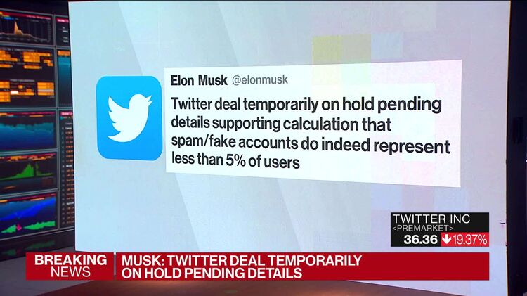 relates to Musk Temporarily Holds Twitter Deal for Account Details