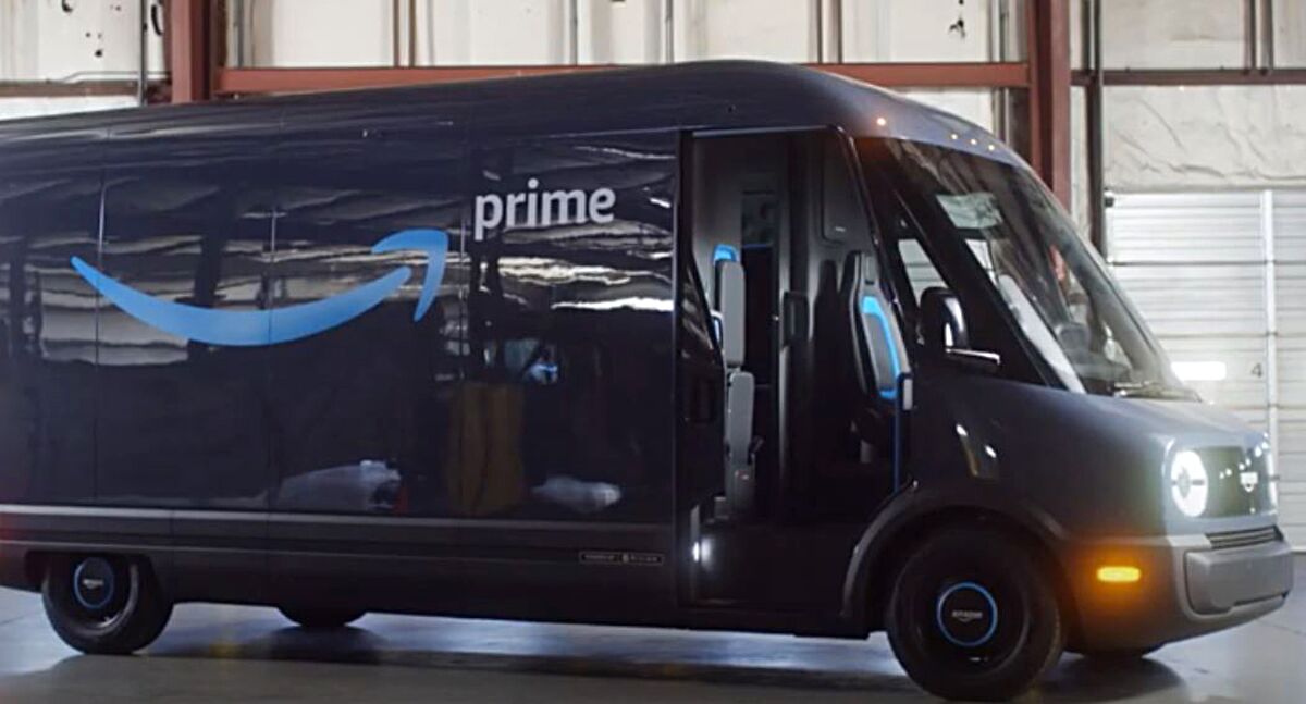 Amazon Shows Off New Rivian Electric Delivery Van Model - Bloomberg