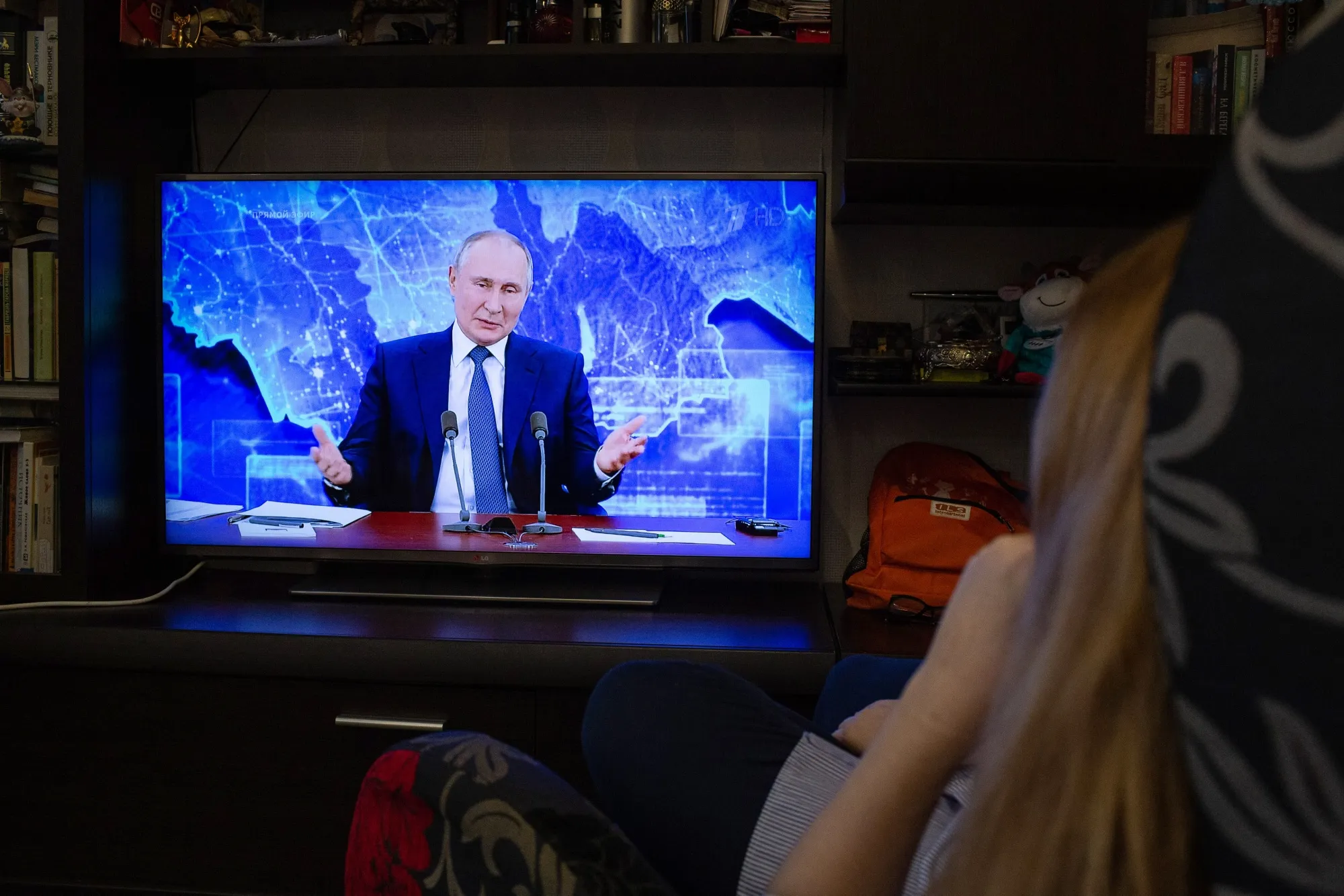 Vladimir Putin delivers his annual address in Moscow, on Dec. 17.