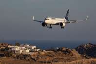 Lufthansa Airbus A320neo Landing At Mykonos Island