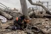 Repair works following a Russian attack on a heat and power plant, in Kyiv, on Feb. 4.