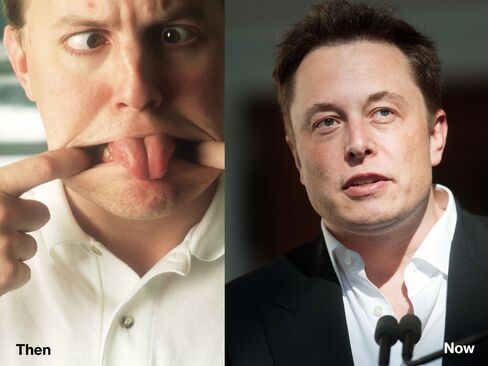 L-R: Marc Andreessen, 1996; Elon Musk, 2014
