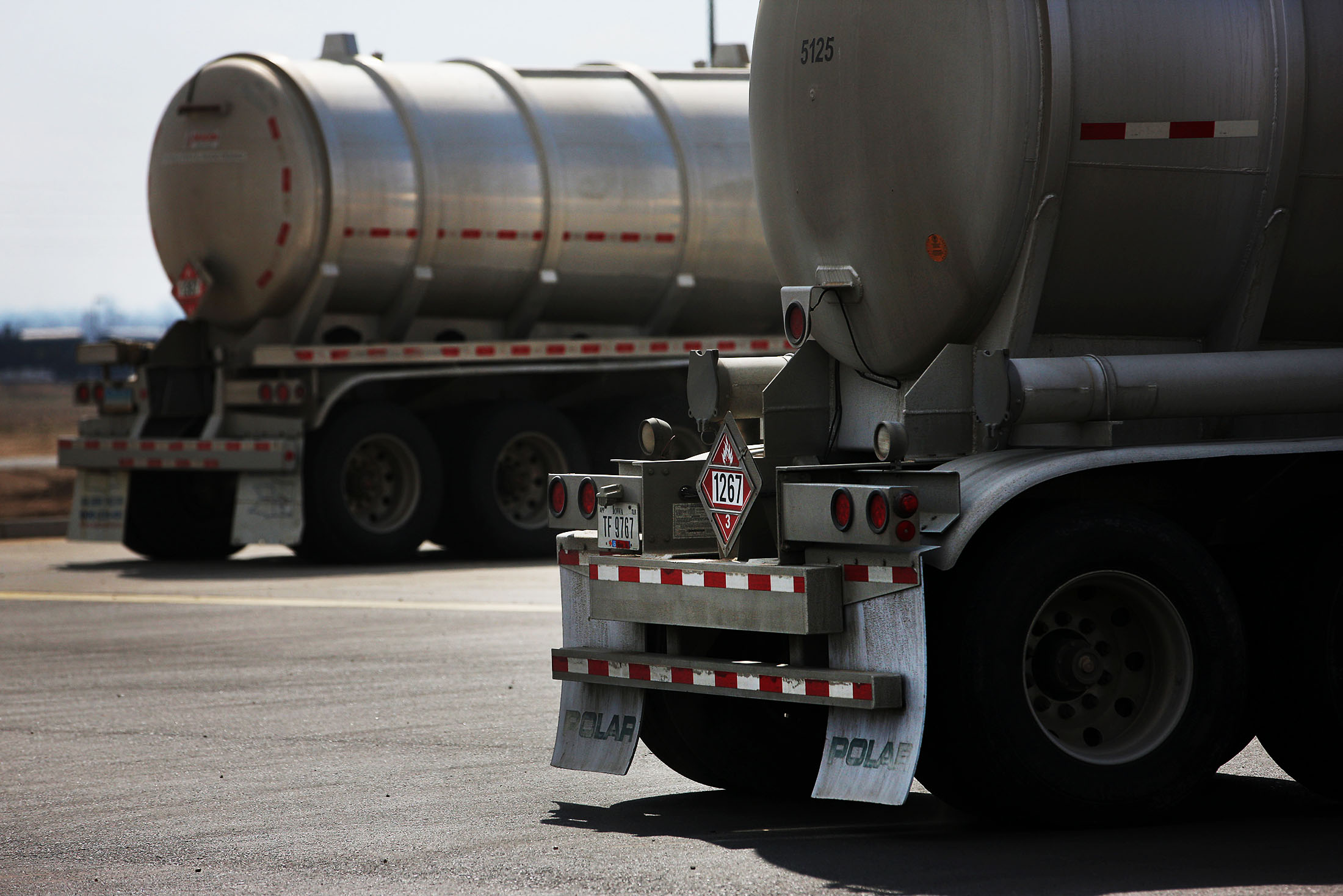Oil trucks sit parked at the Musket Corp. Windsor Crude Terminal in Windsor, Colorado, U.S.
