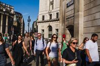 City Workers And Commuters During UK Heat Wave
