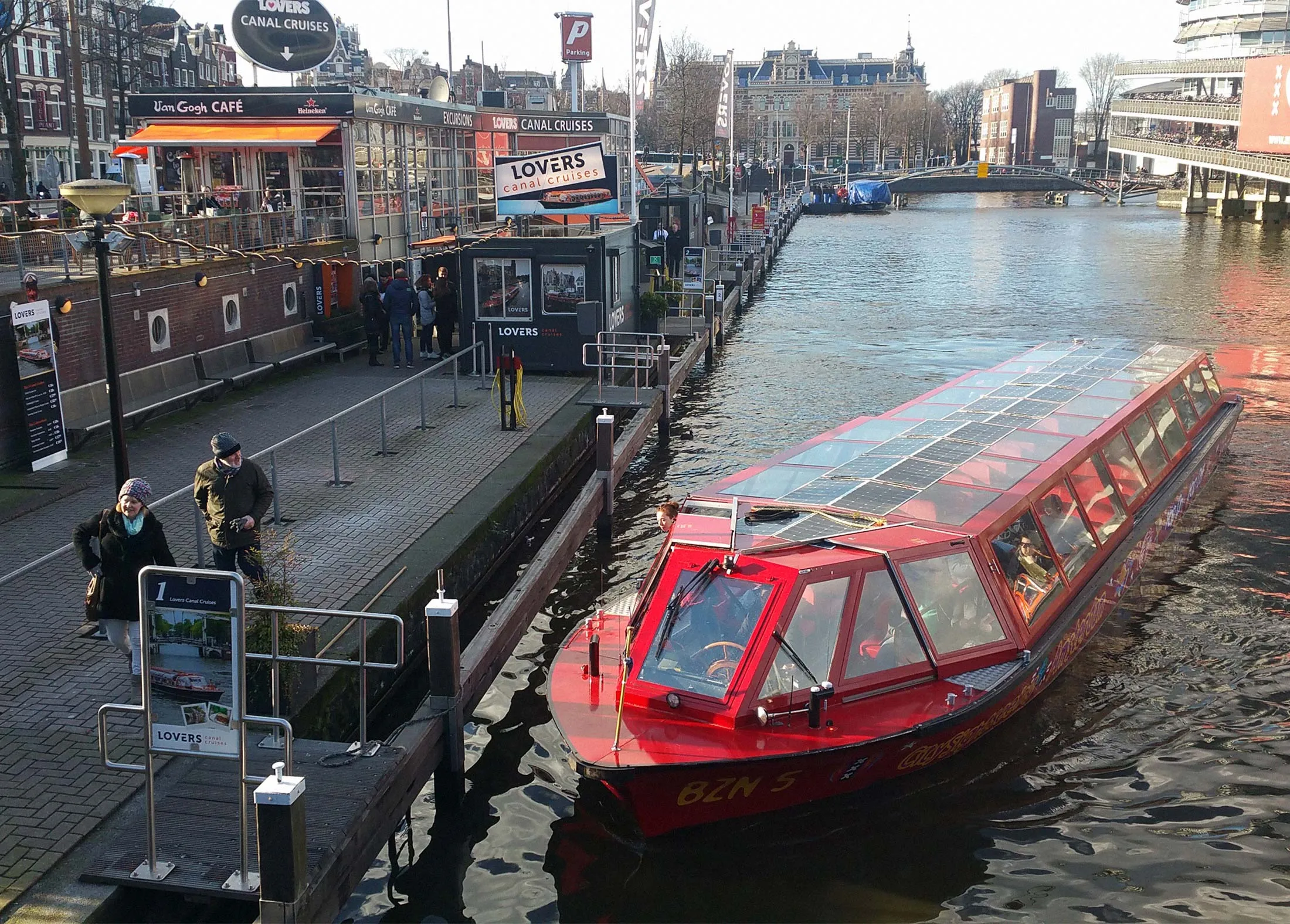 A bank of 99 Super B batteries is installed in the&nbsp;Berlin, a tourist boat in Amsterdam.&nbsp;
