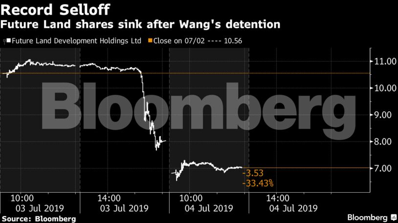 Future Land shares sink after Wang's detention