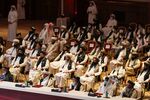 Taliban delegation members attend&nbsp;peace talks between the Afghan government and the Taliban in Doha in 2020.