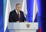Vladimir Putin speaks during his annual state of the nation address in Moscow on Jan. 15.