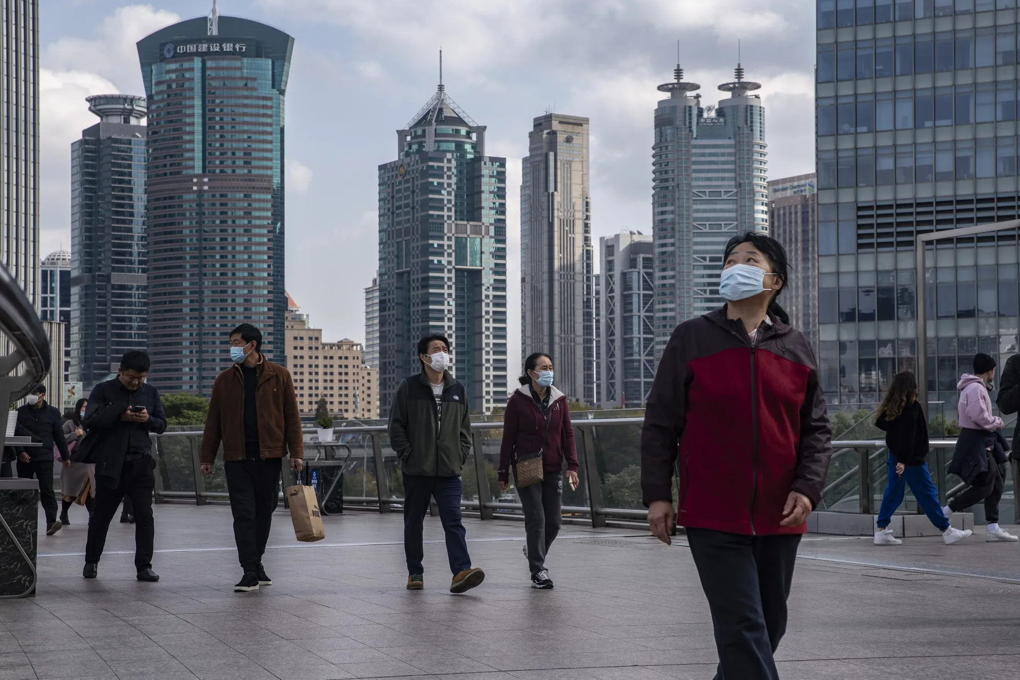 The Lujiazui financial district in Shanghai, China.&nbsp;