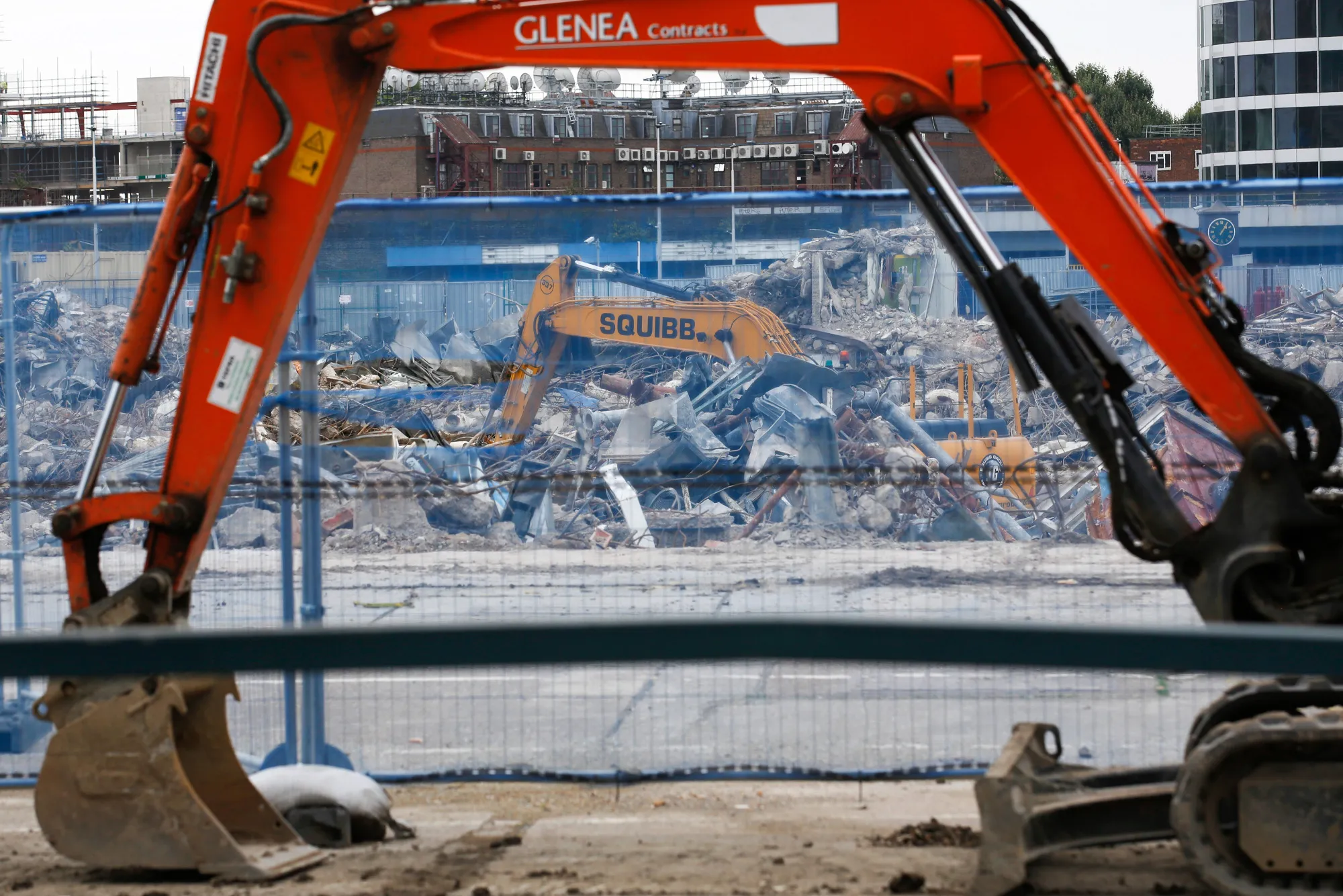 The Nine Elms Square construction site in London on Aug. 22, 2017.