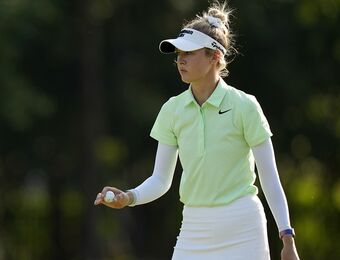 relates to Chasing 5th straight win, Nelly Korda is 2 shots back at Chevron Championship after a first-round 68