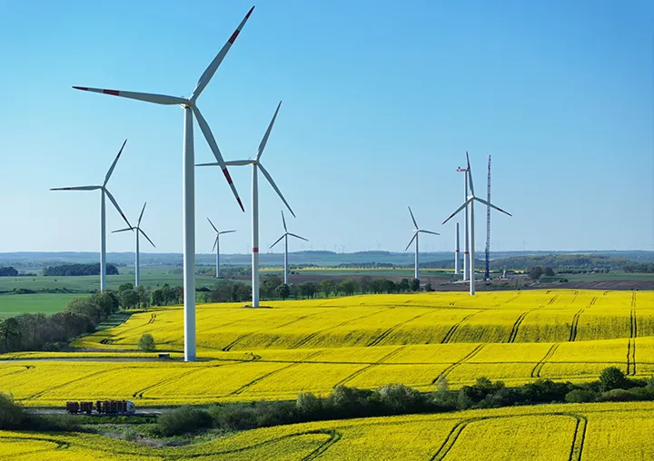 A wind park&nbsp;near Pinnow, Germany.&nbsp;