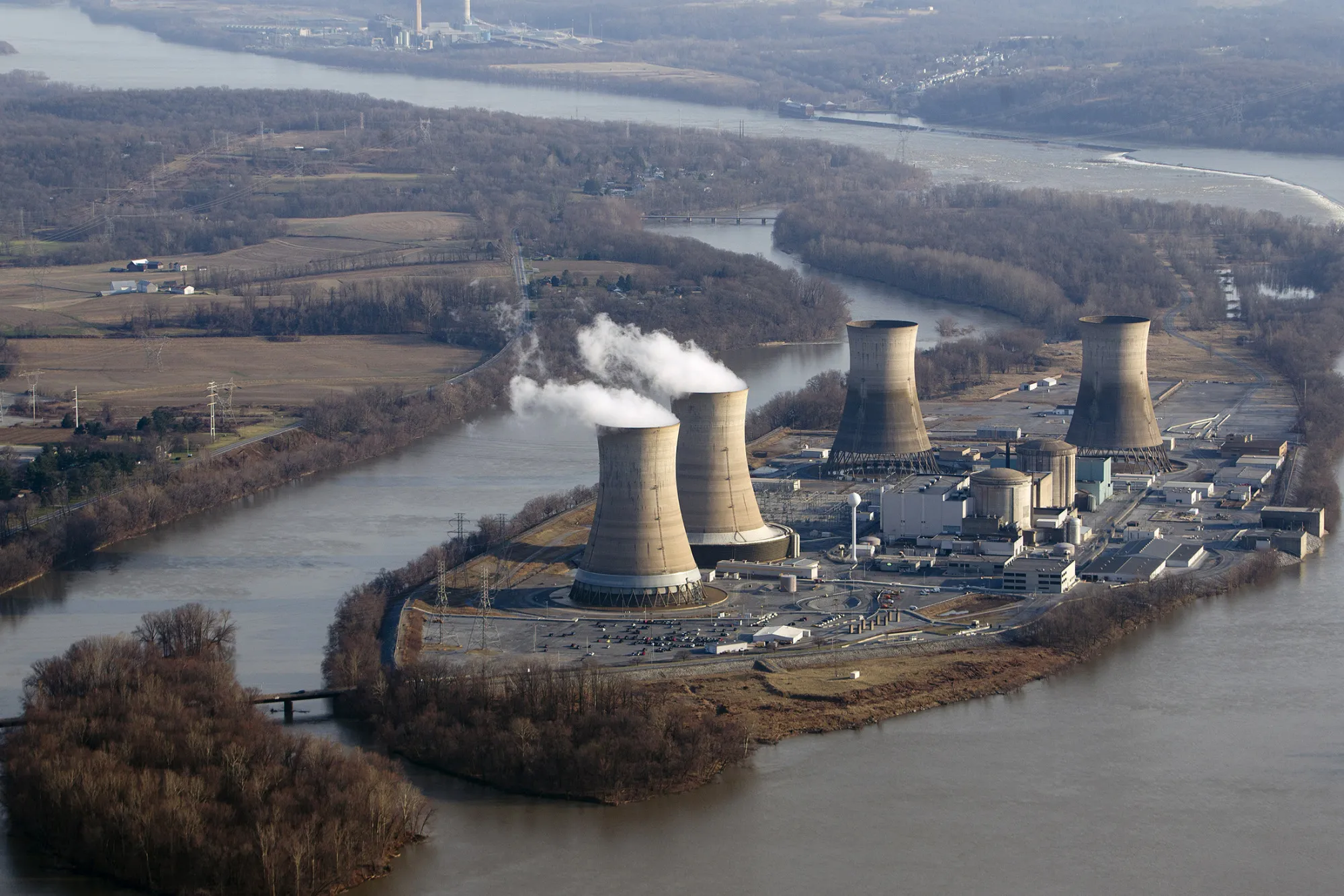 The Exelon Corp. Three Mile Island nuclear power plant in Middletown, Pennsylvania, on March 18, 2011.
