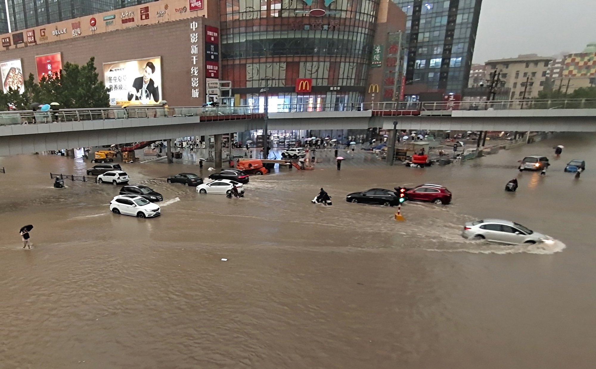 Zhengzhou after a heavy downpour in central China’s Henan province on July 20.