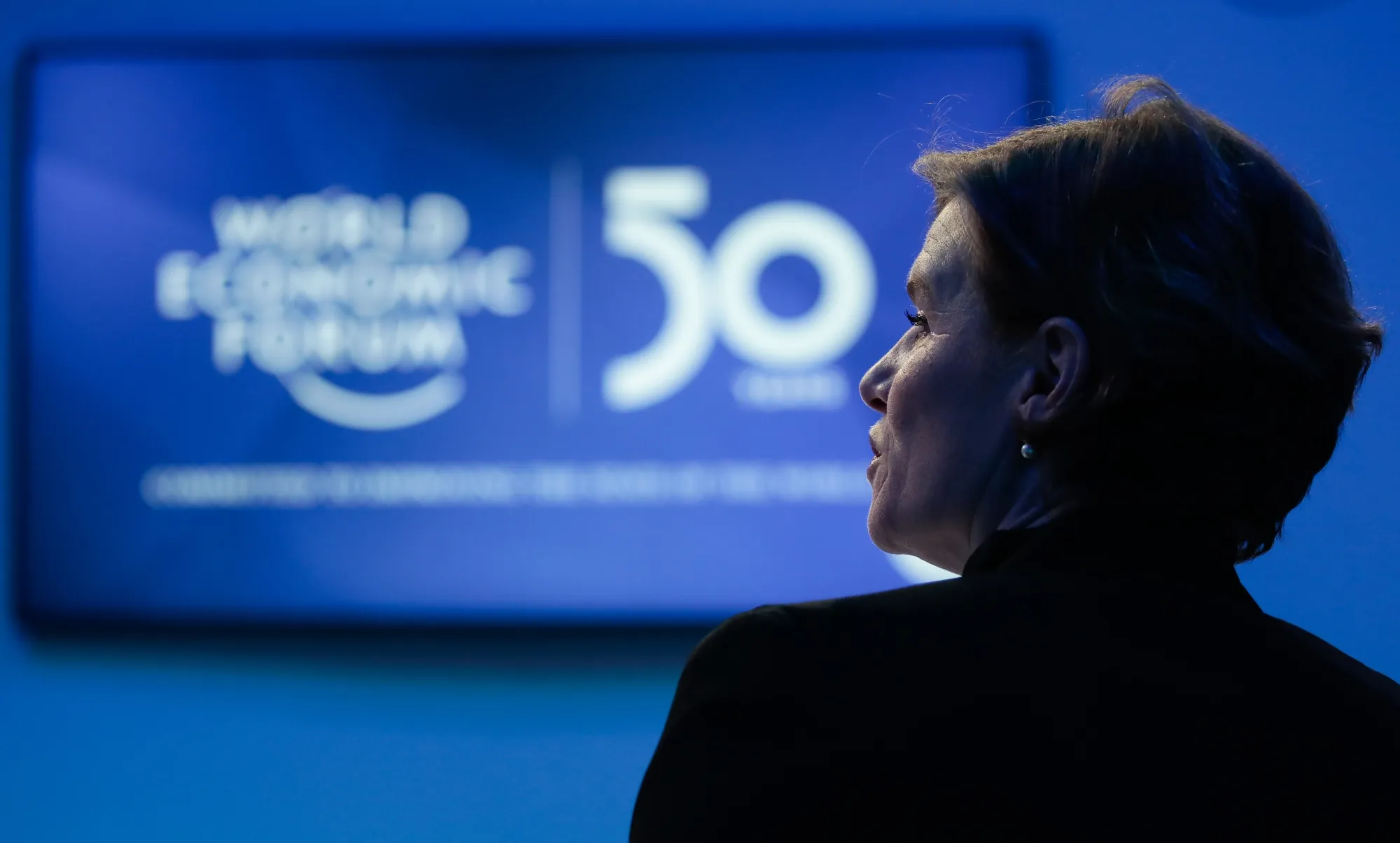 Mariana Mazzucato on the opening day of the World Economic Forum&nbsp;in Davos, Switzerland&nbsp;on&nbsp;Jan. 21, 2020.