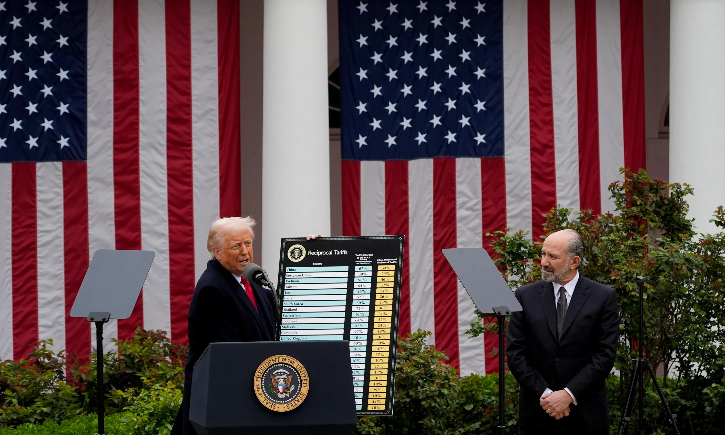 Commerce Secretary Howard Lutnick joined&nbsp;Donald Trump in the&nbsp;Rose Garden on April 2 as the president announced&nbsp;tariffs on the US’s&nbsp;global trading partners.