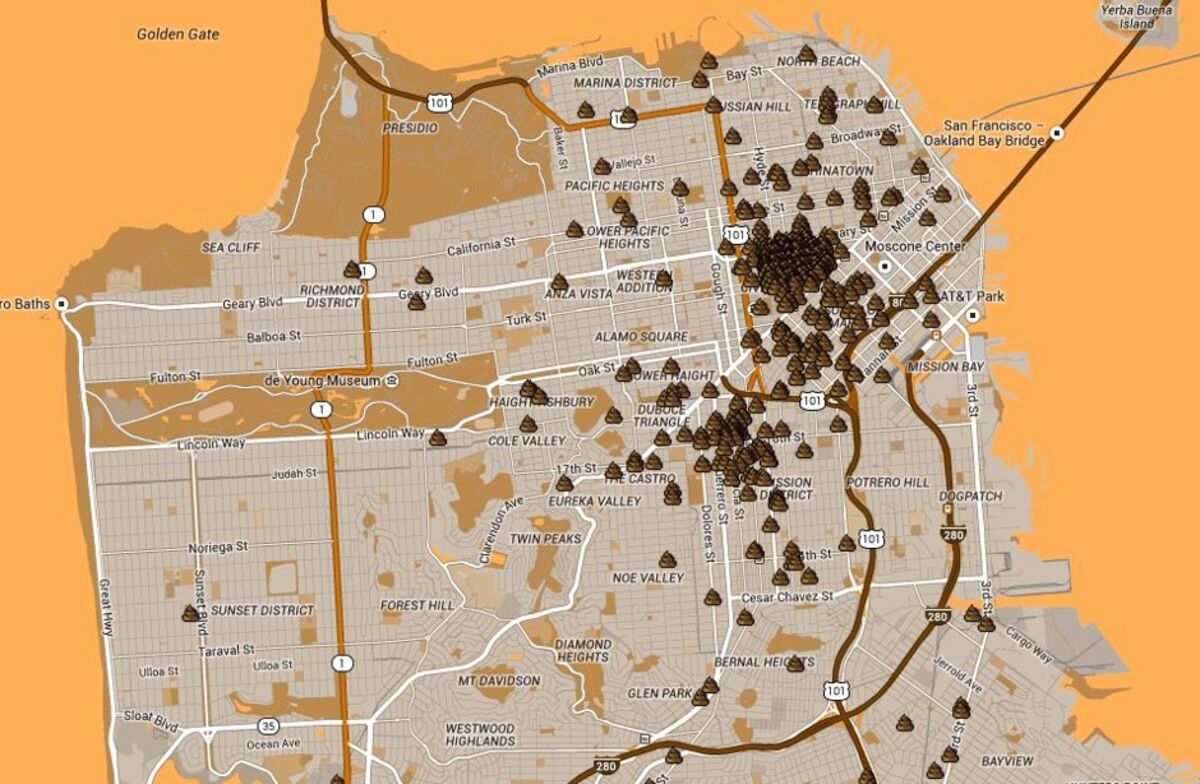 San Francisco Feces Map 2025