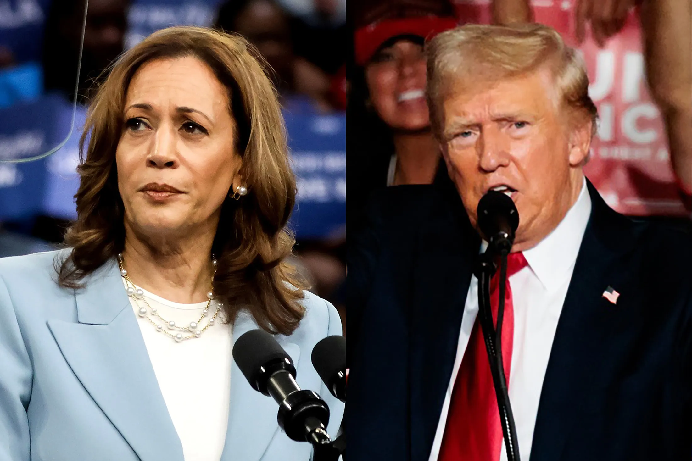 Kamala Harris and Donald Trump