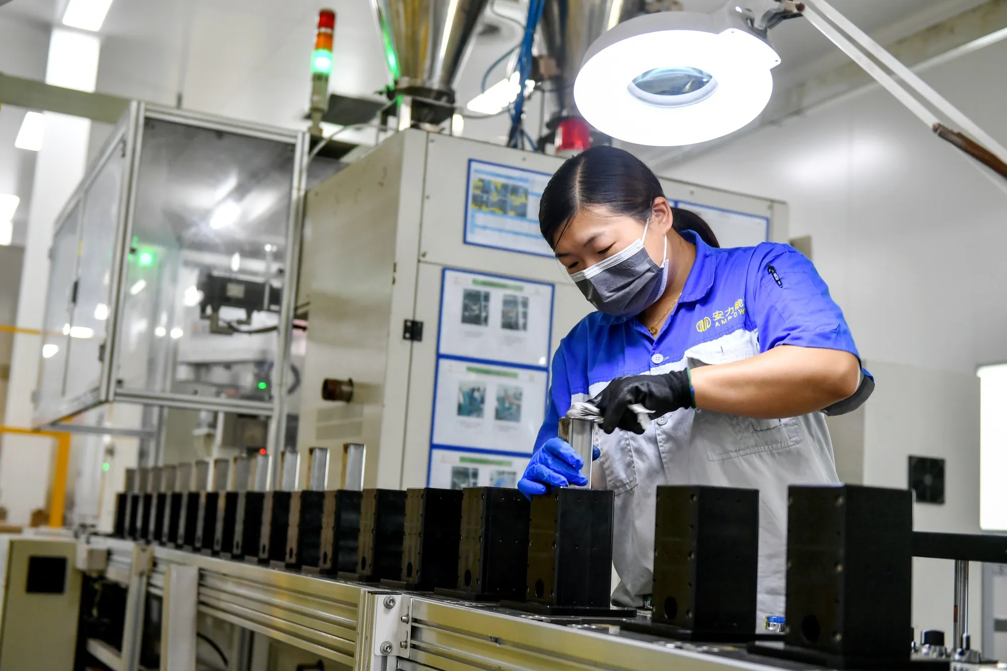 The production line of sodium-nickel batteries at a factory&nbsp;in Changxing County, Zhejiang Province of China.&nbsp;