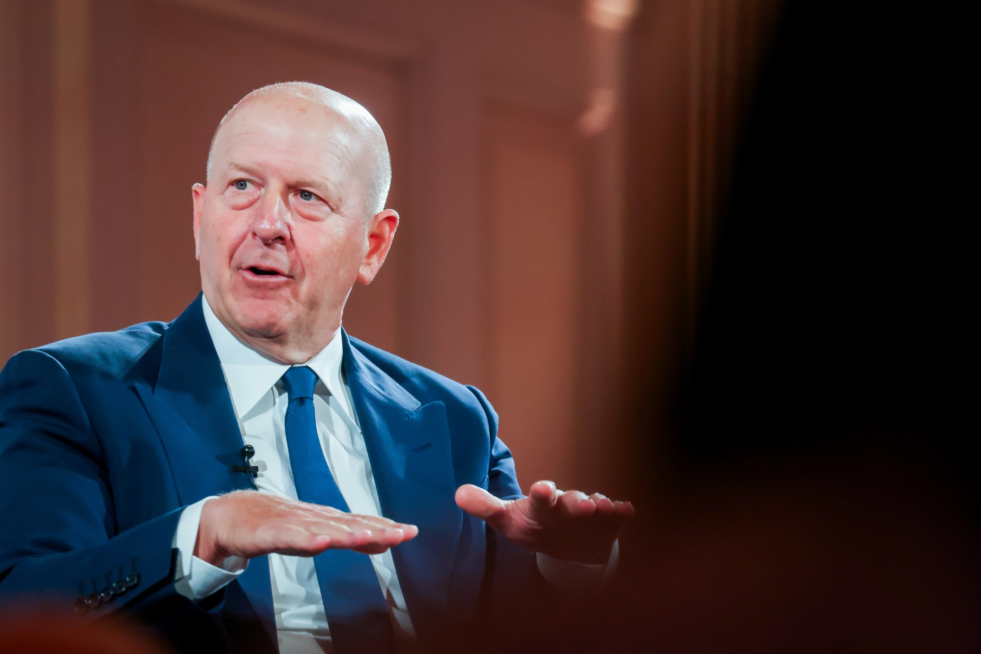 David Solomon, chief executive officer of Goldman Sachs Group Inc., during an Economic Club of New York (ECNY) event in New York, US, on Tuesday, June 2, 2026. Solomon said a boom in equity markets is being driven by an appetite for profit that’s outweighing fears about economic disruption and inflation risks.