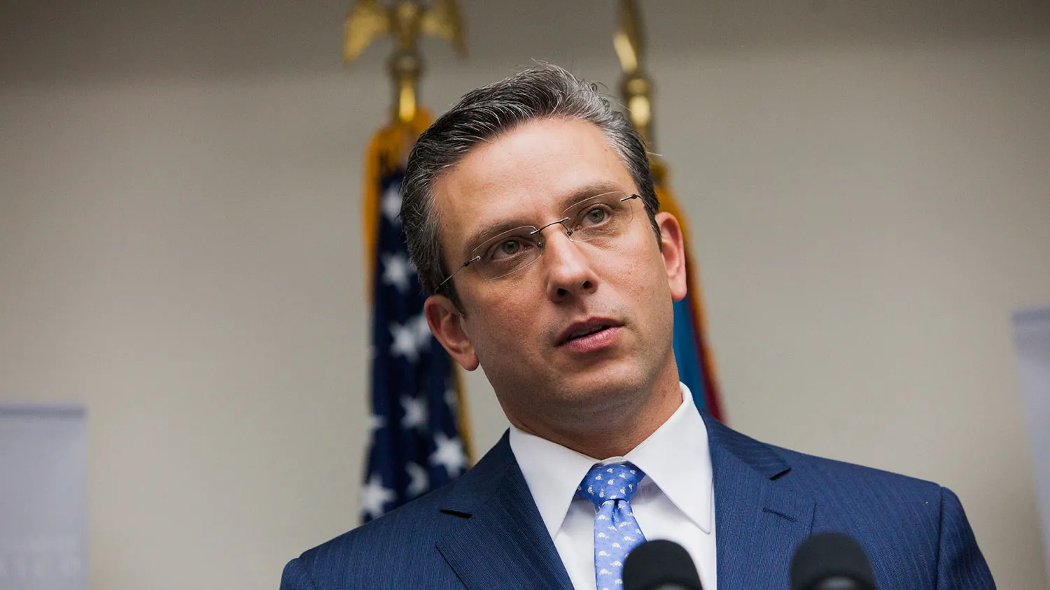 Governor Alejandro Garca Padilla speaks on Nov. 14, 2013, in San Juan, Puerto Rico.
