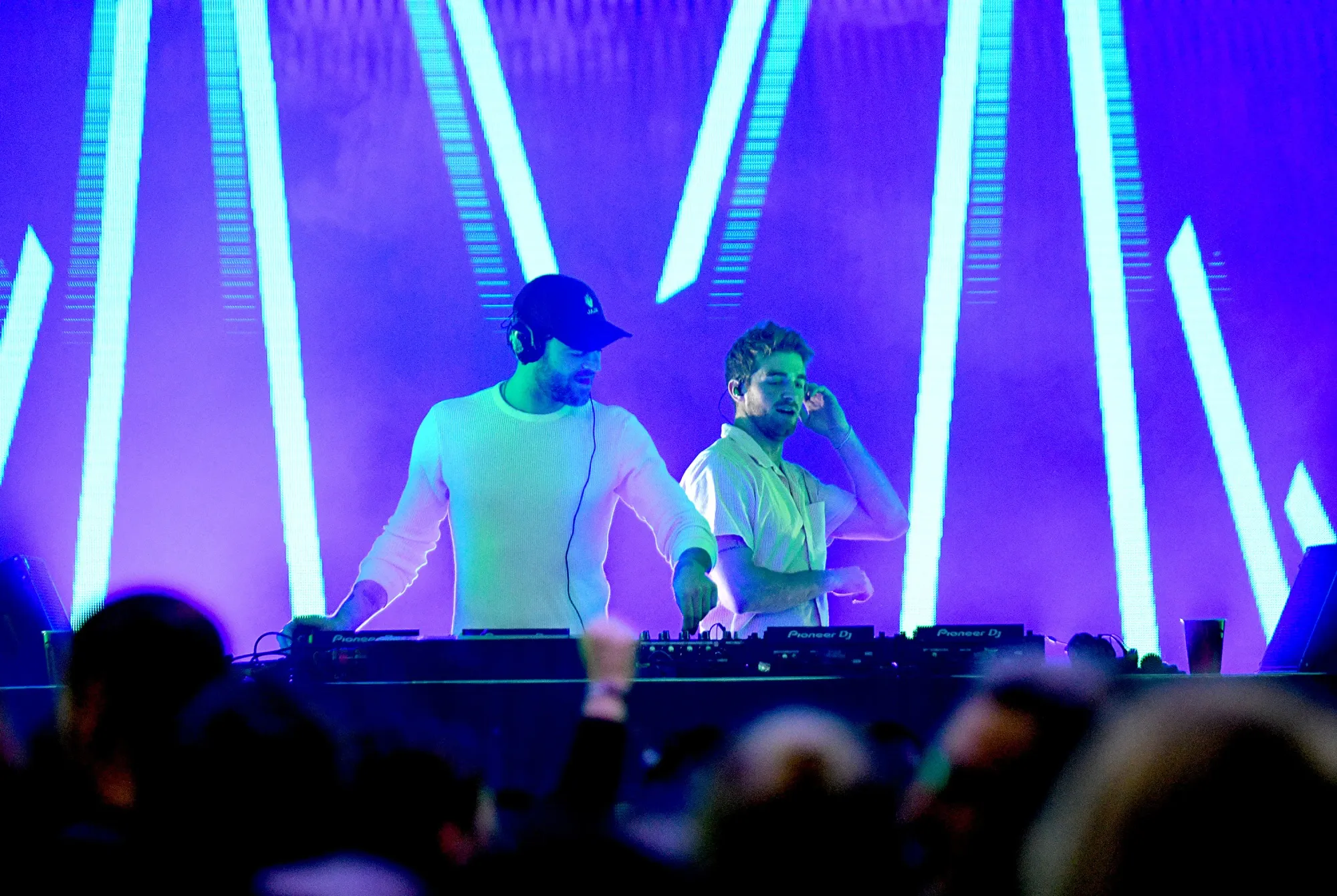 Alex Pall and Drew Taggart of The Chainsmokers perform&nbsp;in New York, on Oct. 16.&nbsp;