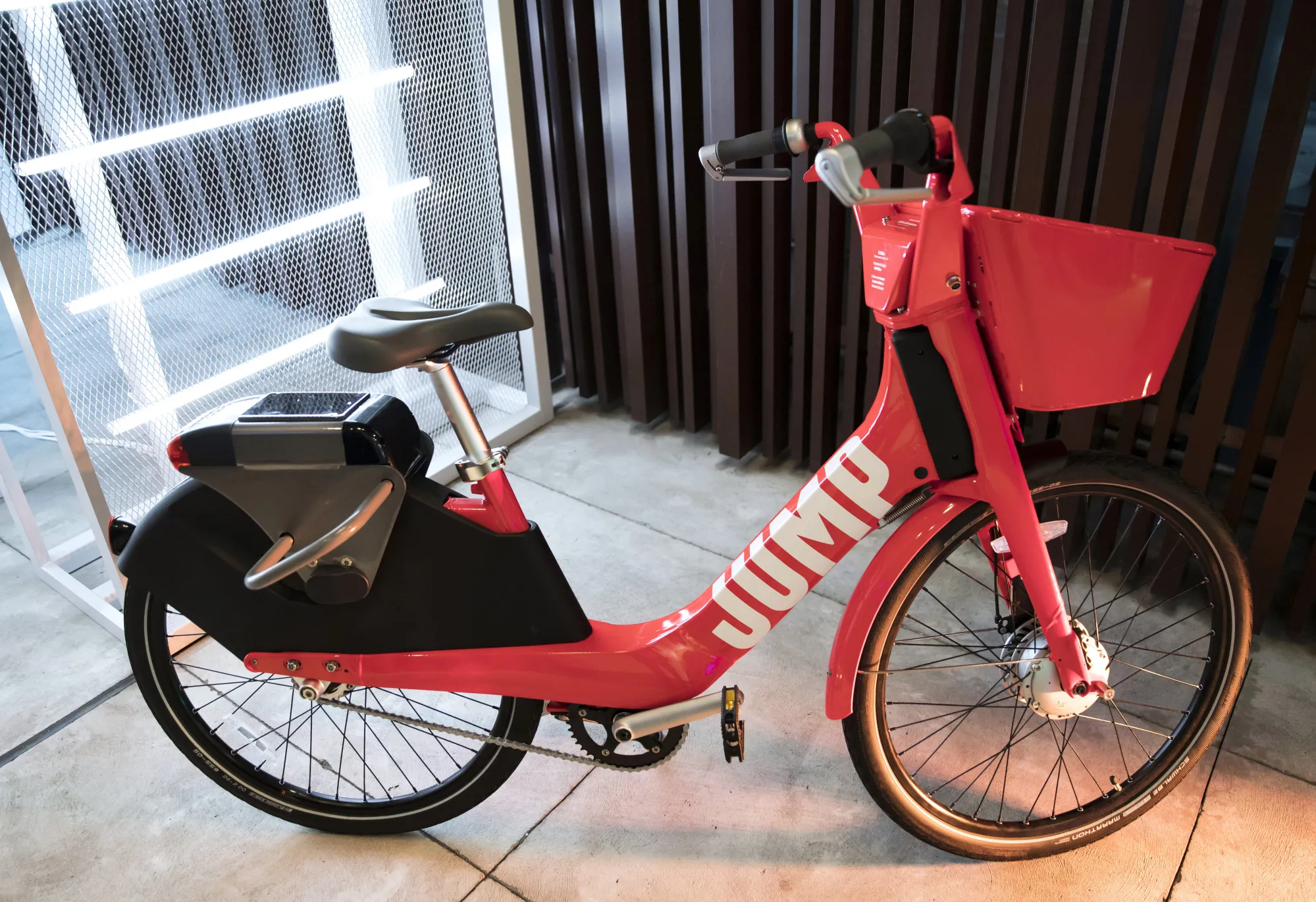 An Uber Technologies Inc. Jump electric bicycle