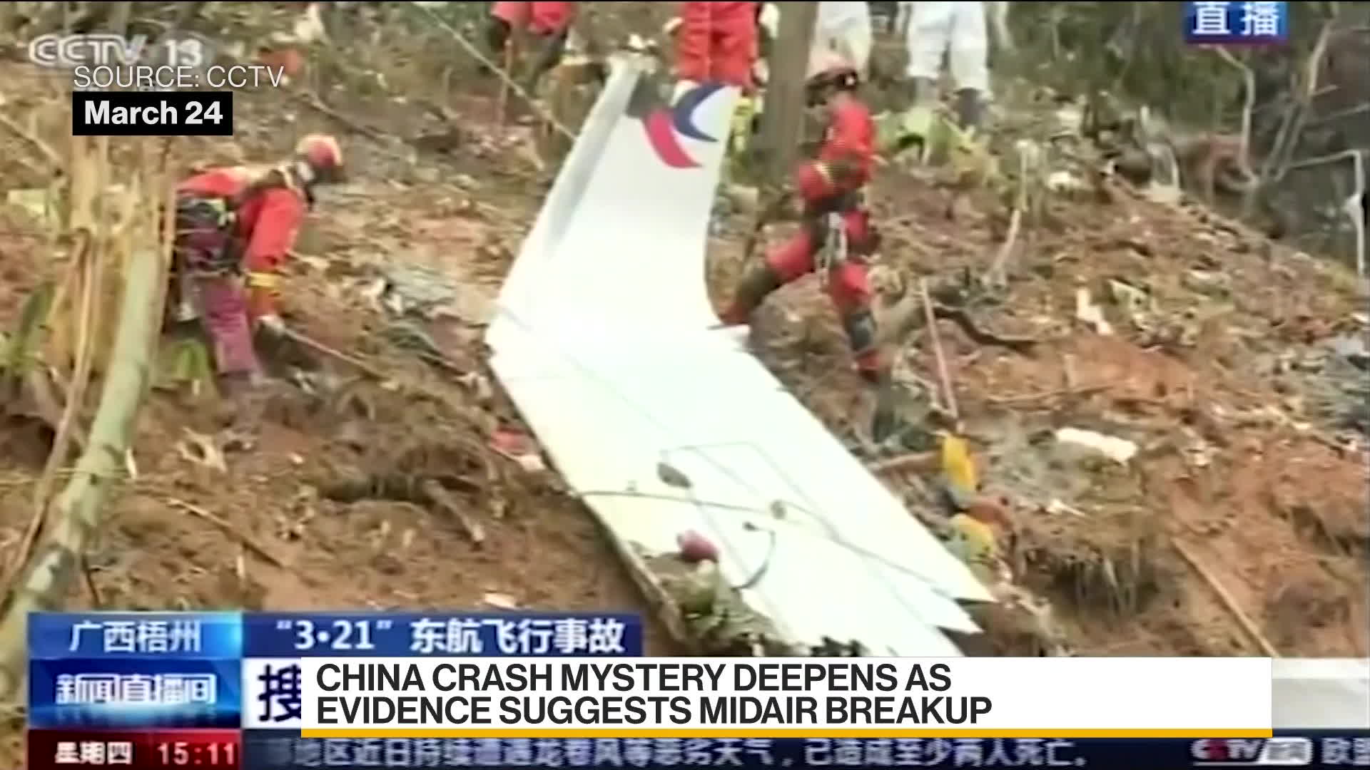 New Evidence in China Crash Suggests Midair Breakup