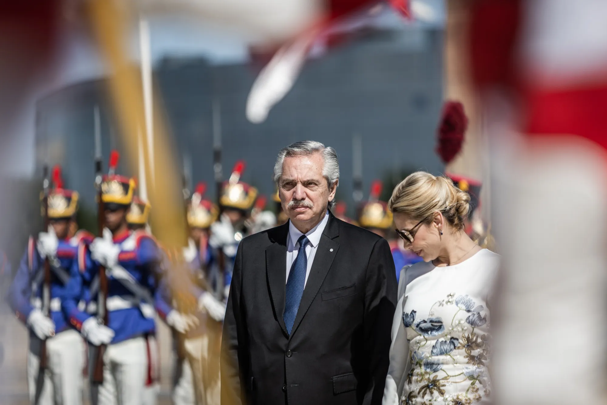 Alberto Fernandez and Fabiola Yanez in Brasilia on June 26, 2023.