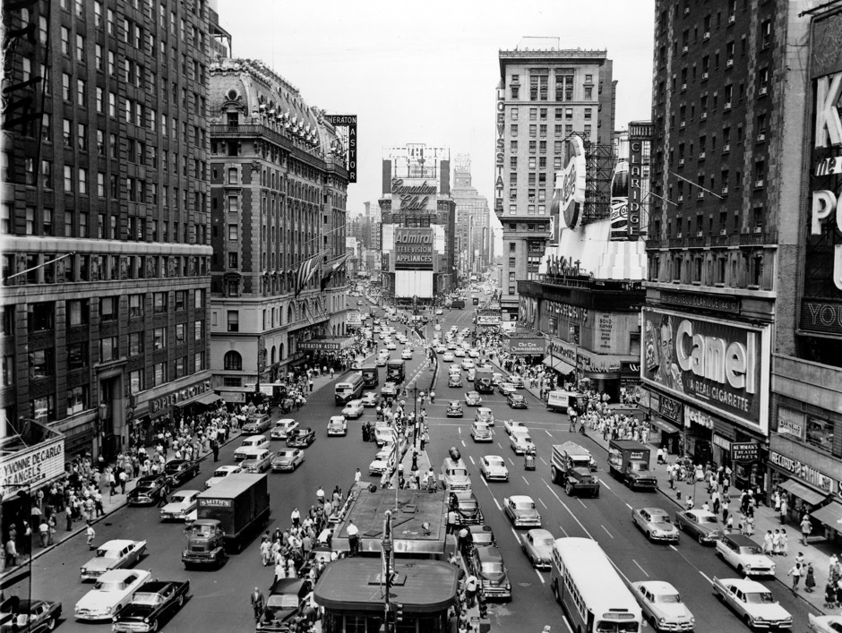 New York City's Time Square in 1955.