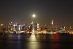 The New York City skyline at night