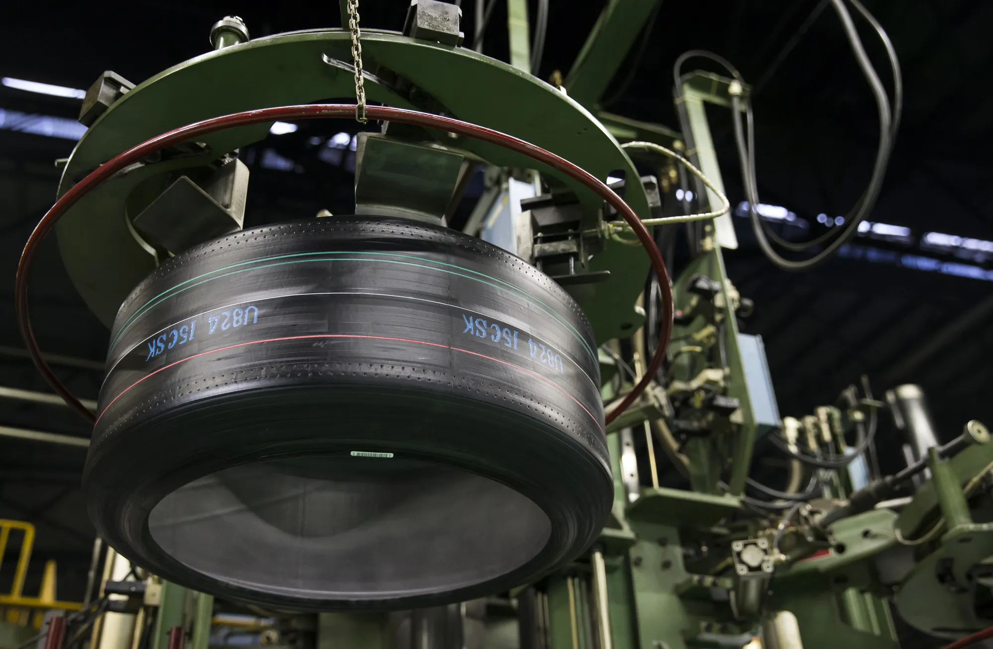 Production at a Toyo Tire plant in Iwanuma, Miyagi, Japan.