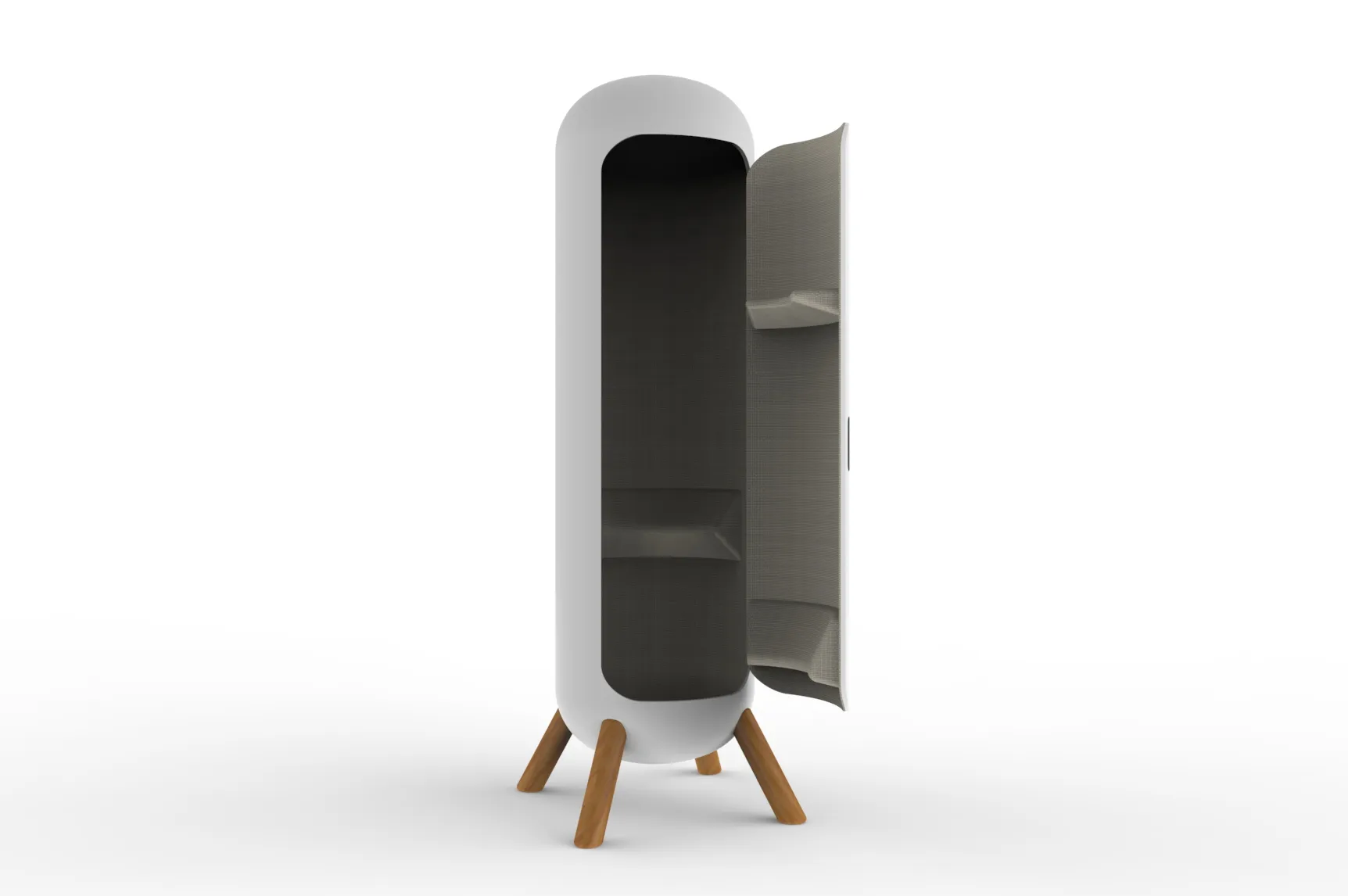 An artist illustration of a vertical nap box.