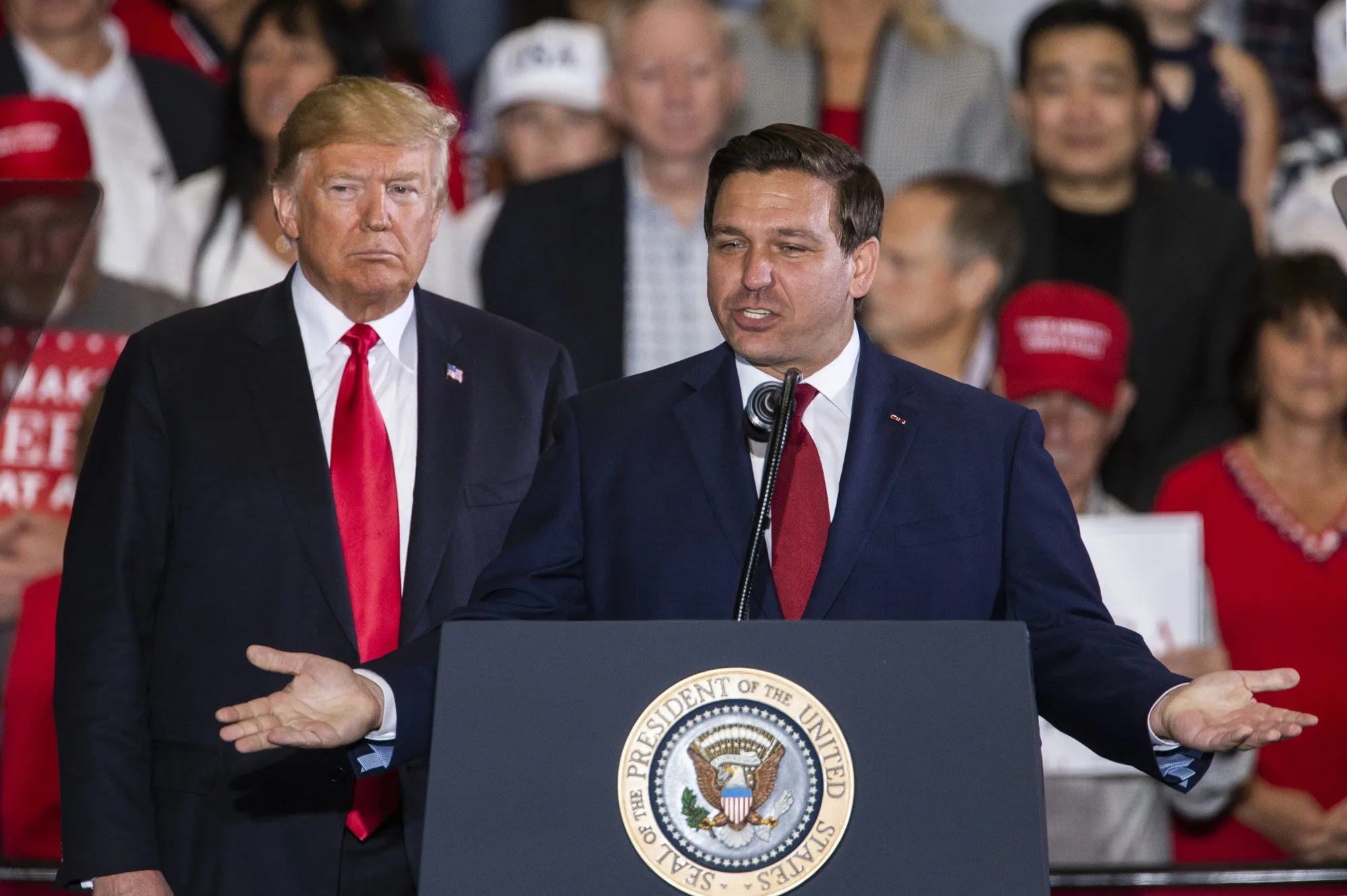 Ron DeSantis with Donald Trump in November 2018.