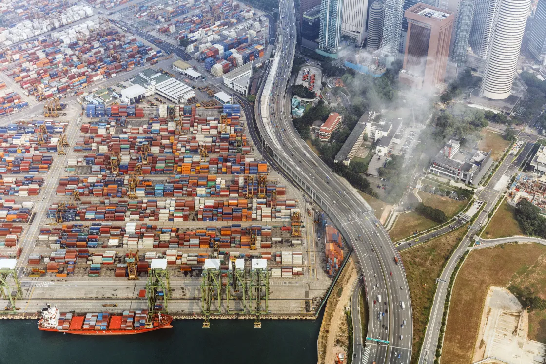 Aerials Of The Lion City As Gross Domestic Product Contracts Most Since 2012