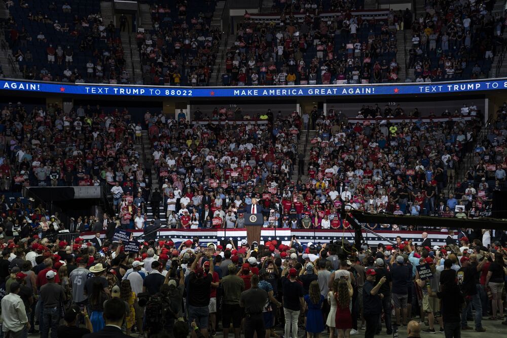 Trump Tulsa Rally Drew People From Dozens Of Virus Hot Spots Bloomberg