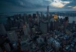 Aerial Views Of Manhattan At Dusk As U.S. Stocks Fall With Treasuries Amidst Euro Stalls On Greece Talks