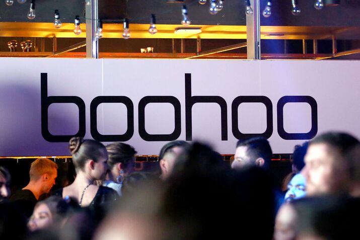 Boohoo branding.
