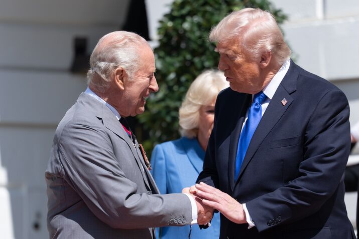 President Trump Holds Departure Ceremony For King Charles And Queen Camilla