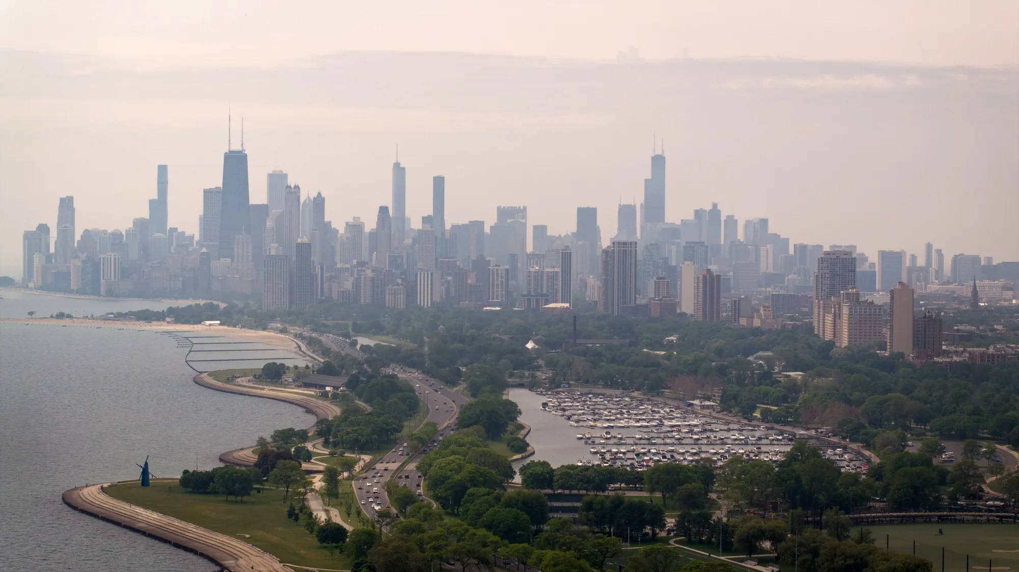 Smoke from Canadian wildfires in Chicago&nbsp;on June 6.