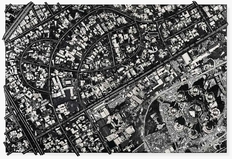 Damien Hirst Plays With Scalpels in His New Cityscape Works