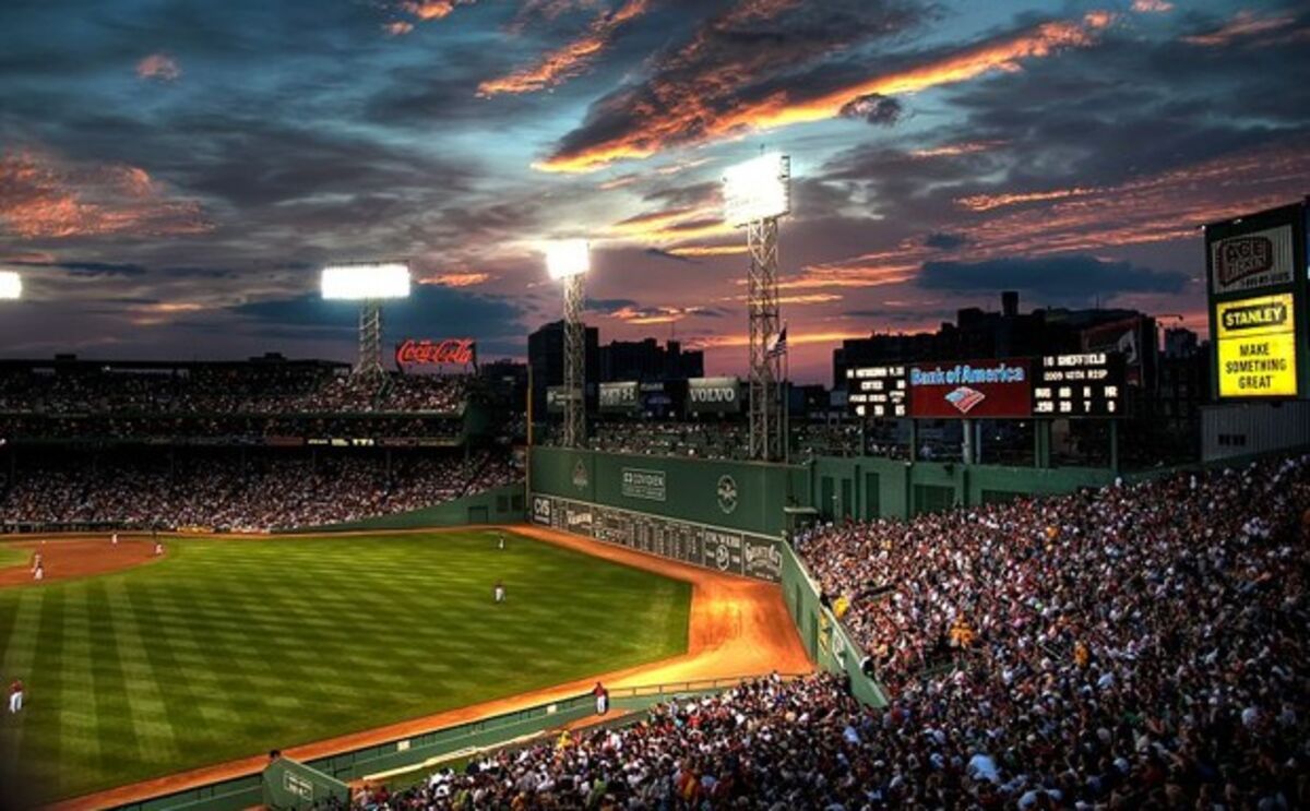 At the foot of Fenway's Green Monster there is a door. Let's go