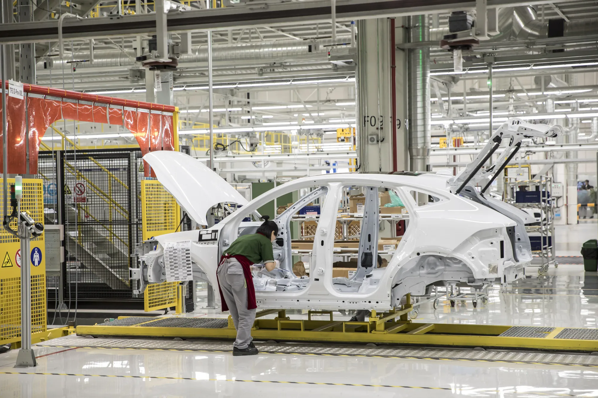 Got a tow rope? The production line at Jaguar Land Rover’s China venture.